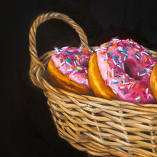 Load image into Gallery viewer, "Doughnuts in Basket" - Olga Rybalko